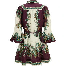 Multicolor Linen Casual Dress