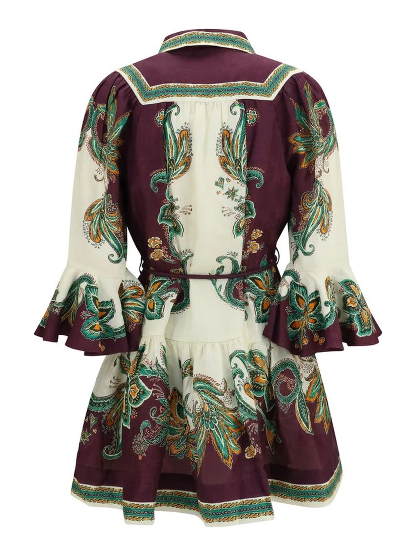 Multicolor Linen Casual Dress