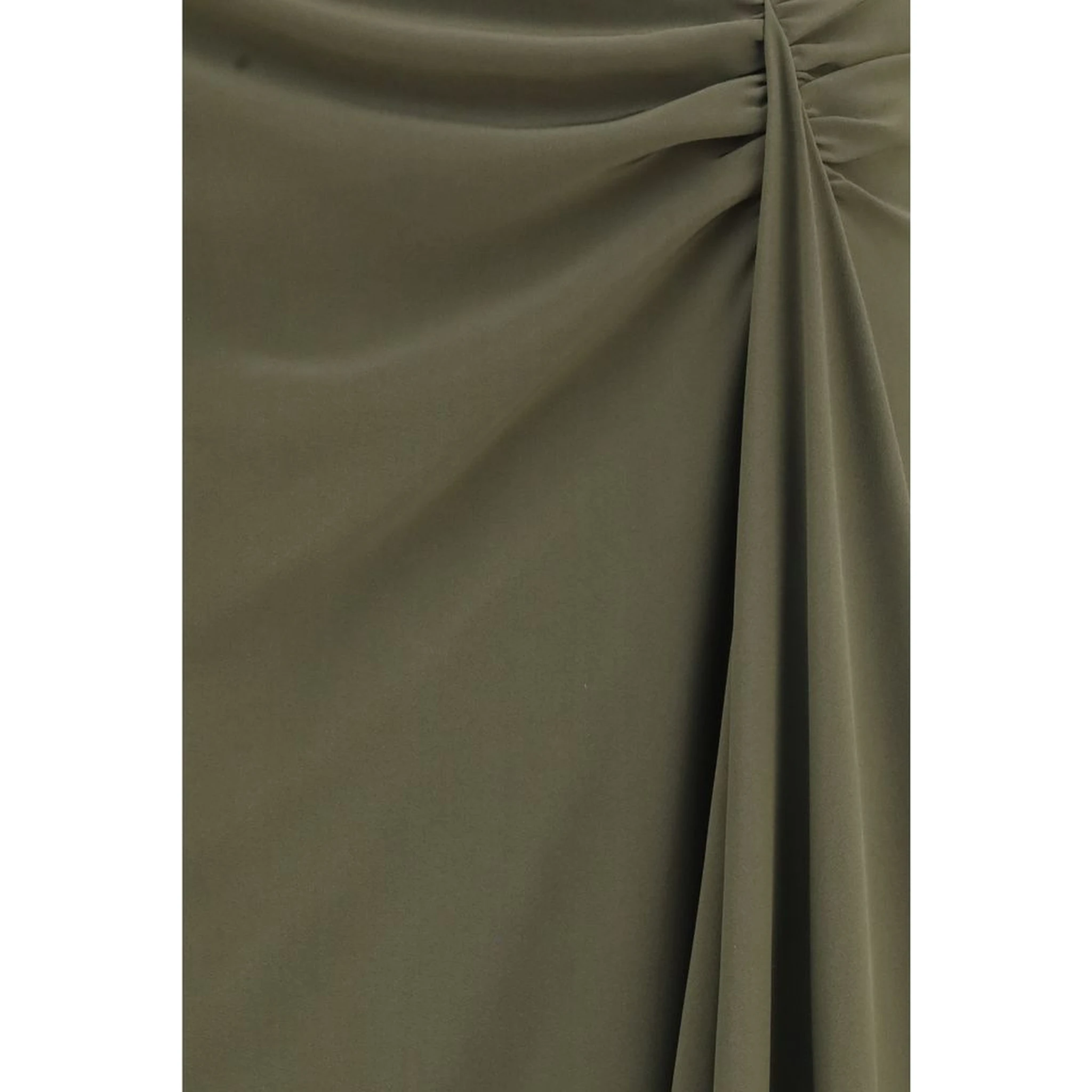 Bicolor Silk Long Skirt