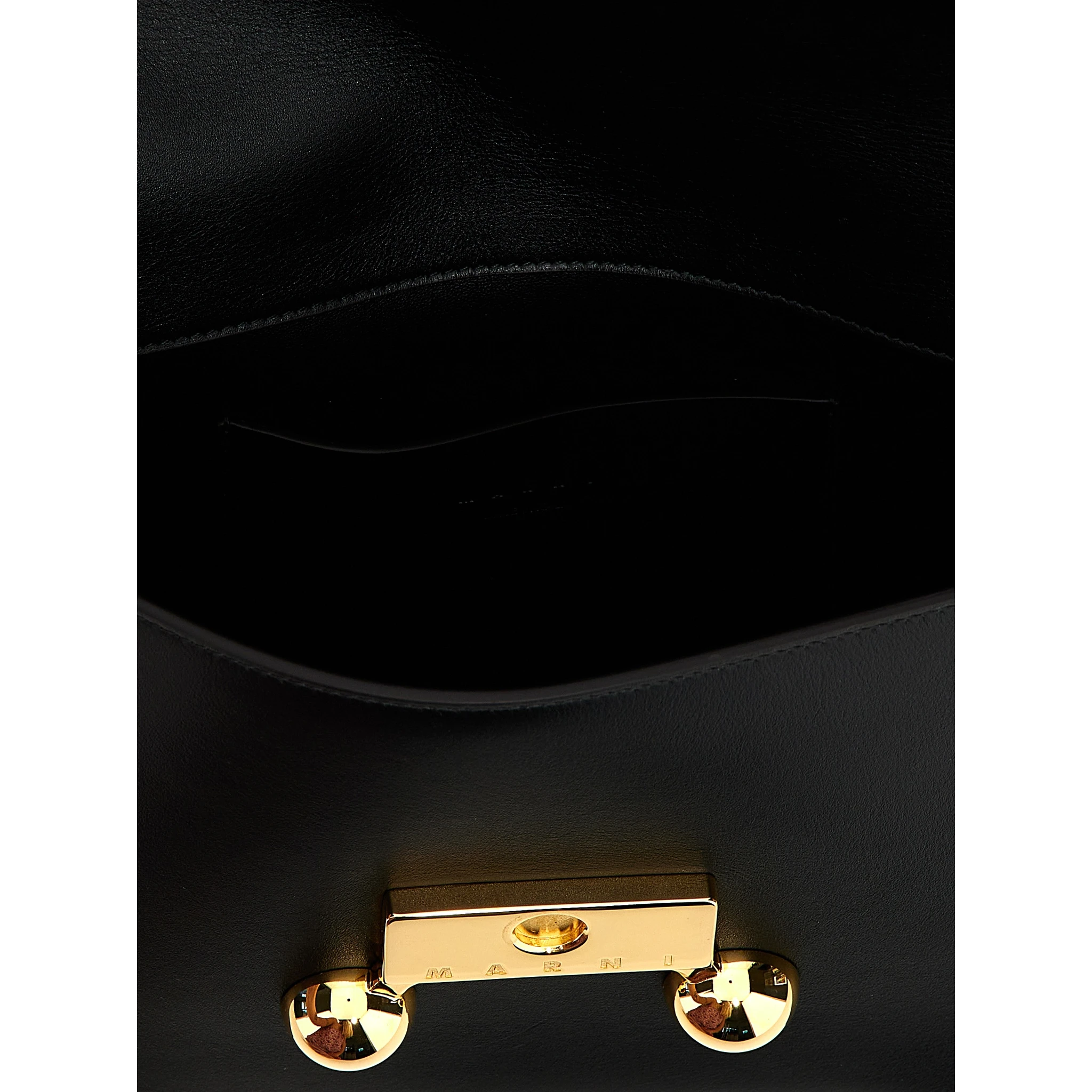 Black Calfskin Shoulder Bag