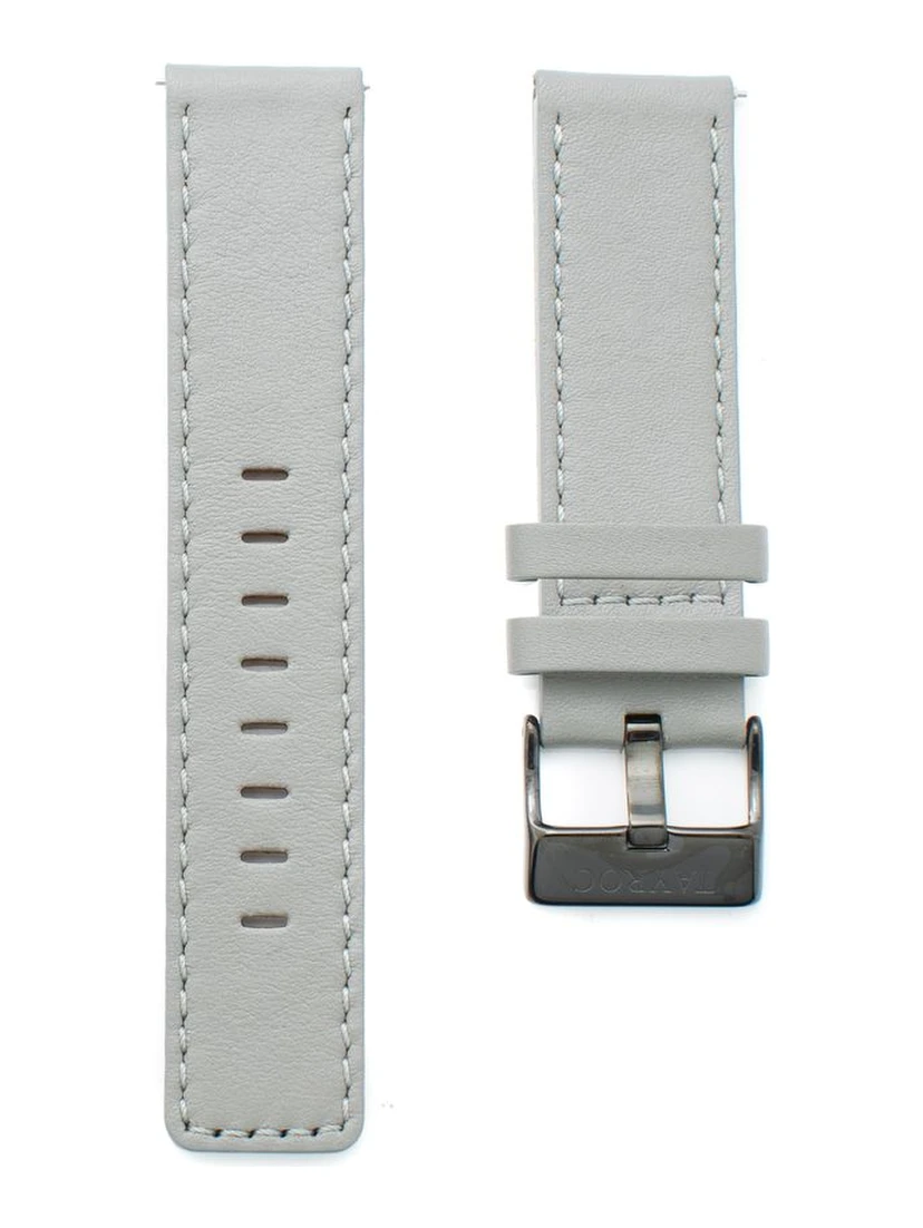 Gray Leather Sport Watch