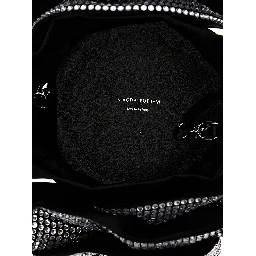 Black Viscose Crossbody Bag