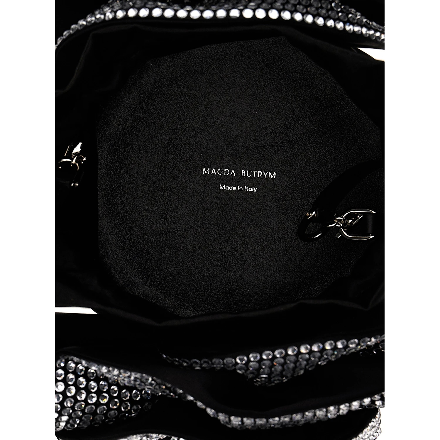 Black Viscose Crossbody Bag