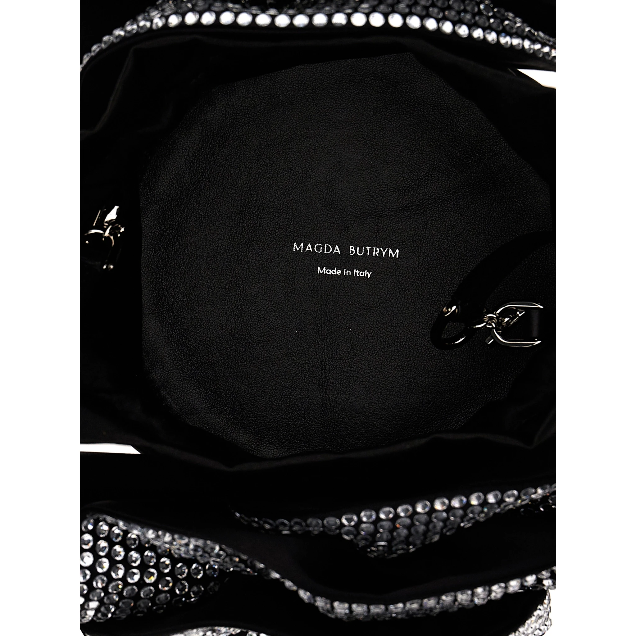 Black Viscose Crossbody Bag