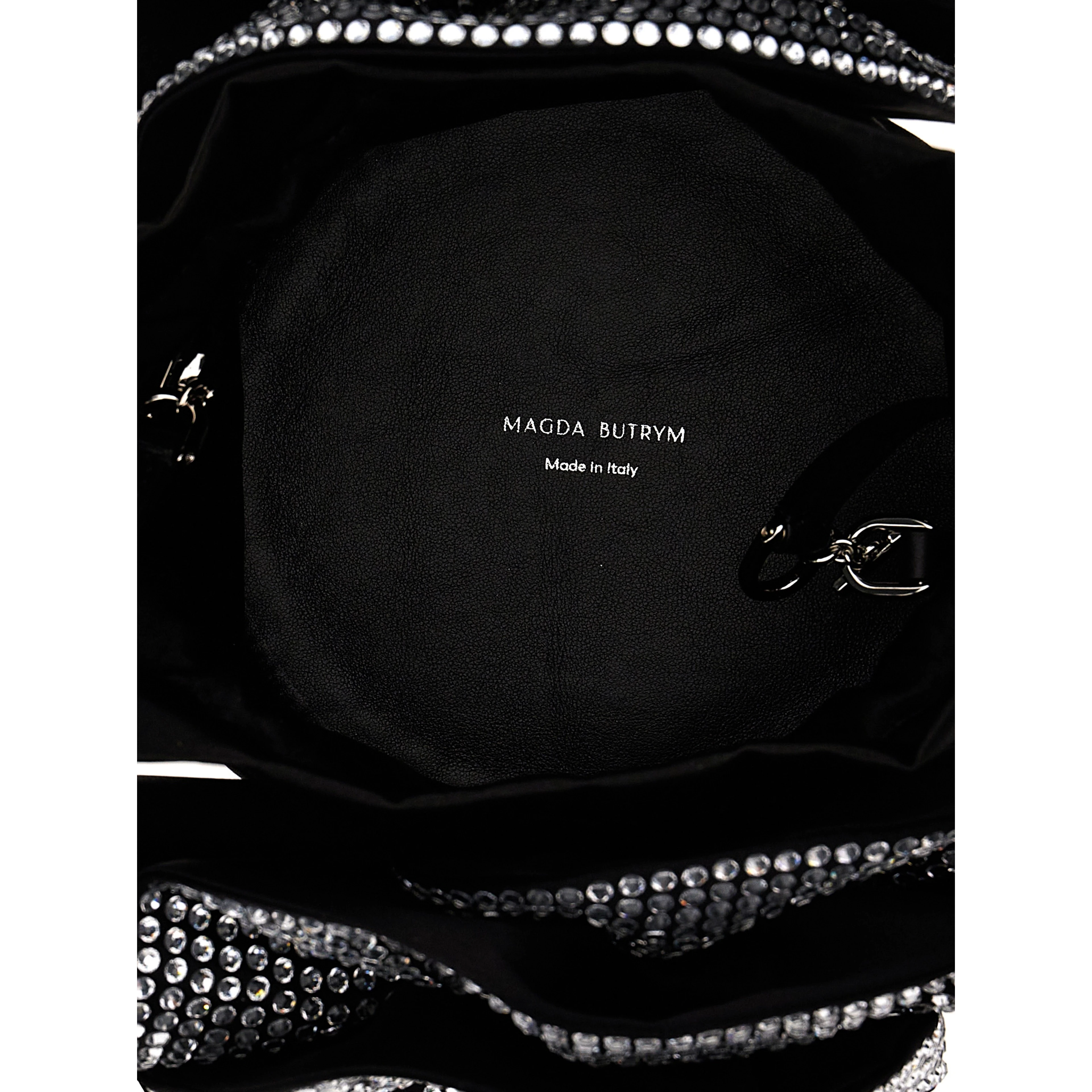 Black Viscose Crossbody Bag