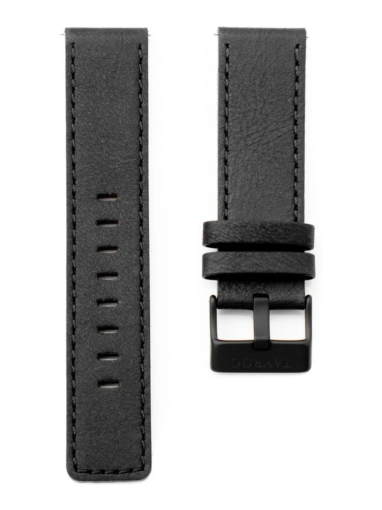 Black Leather Dress Watch