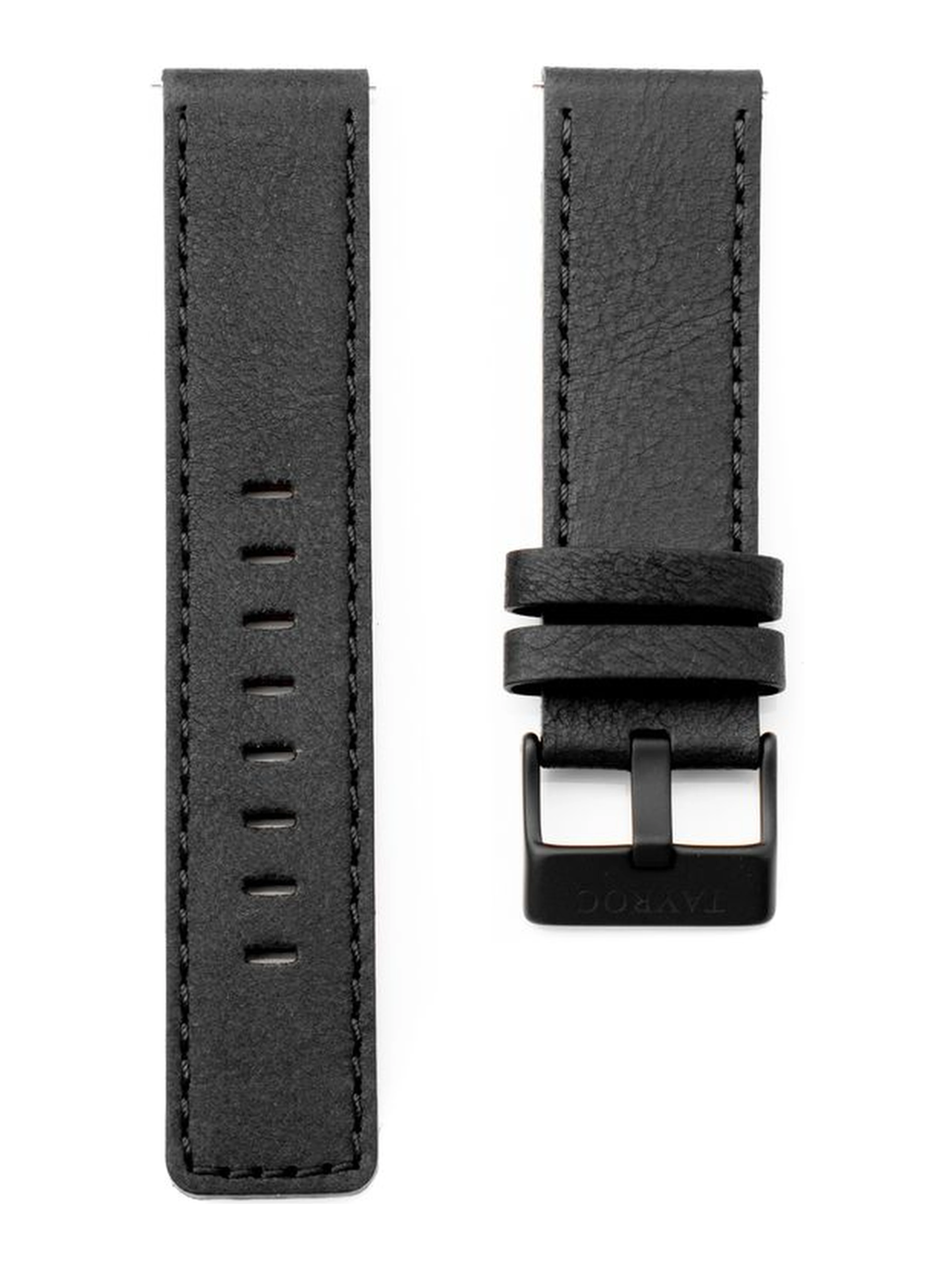 Black Leather Dress Watch