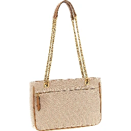 Brown Cotton Shoulder Bag