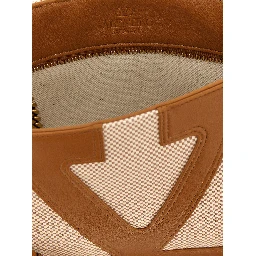 Brown Cotton Shoulder Bag