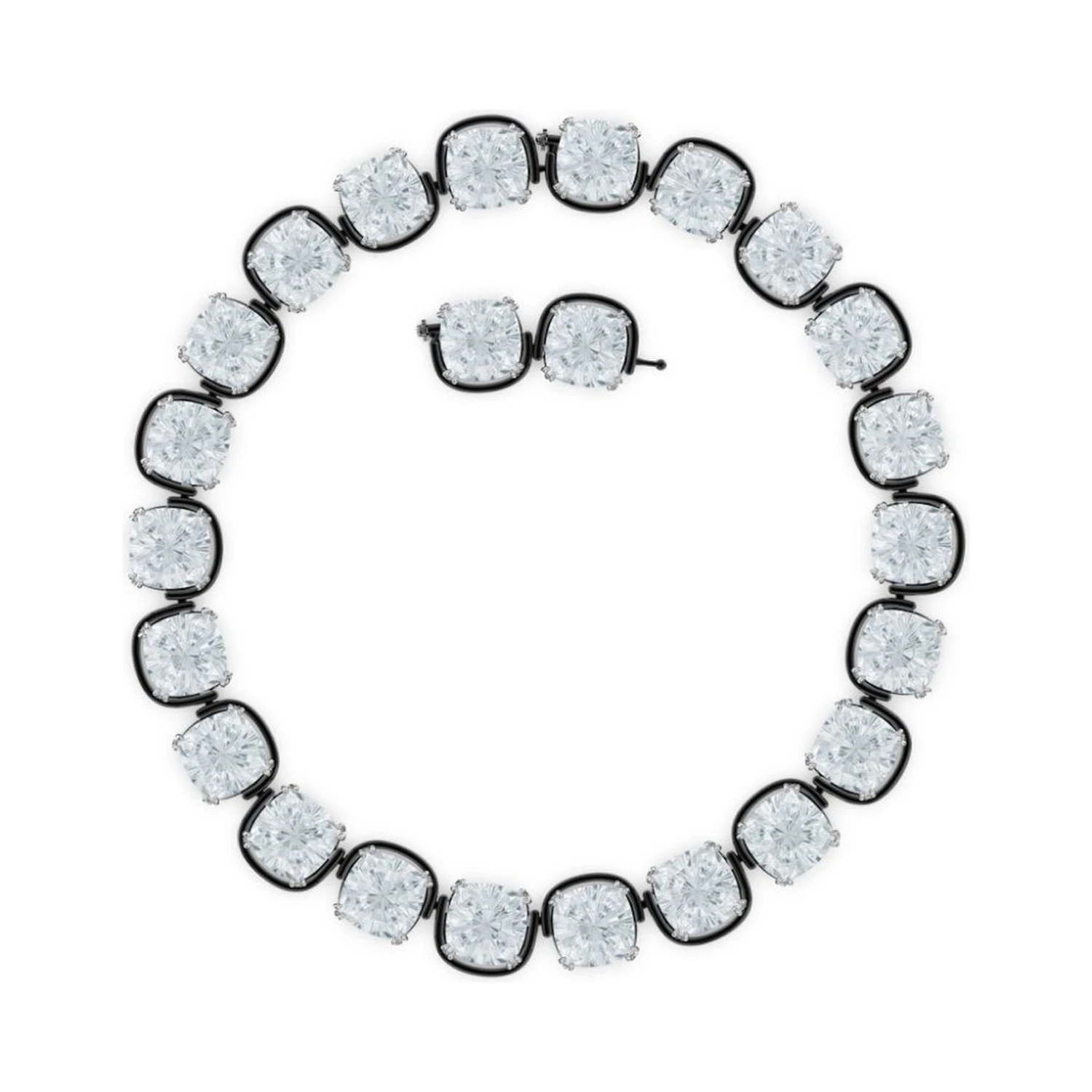 Gray Glass Necklace