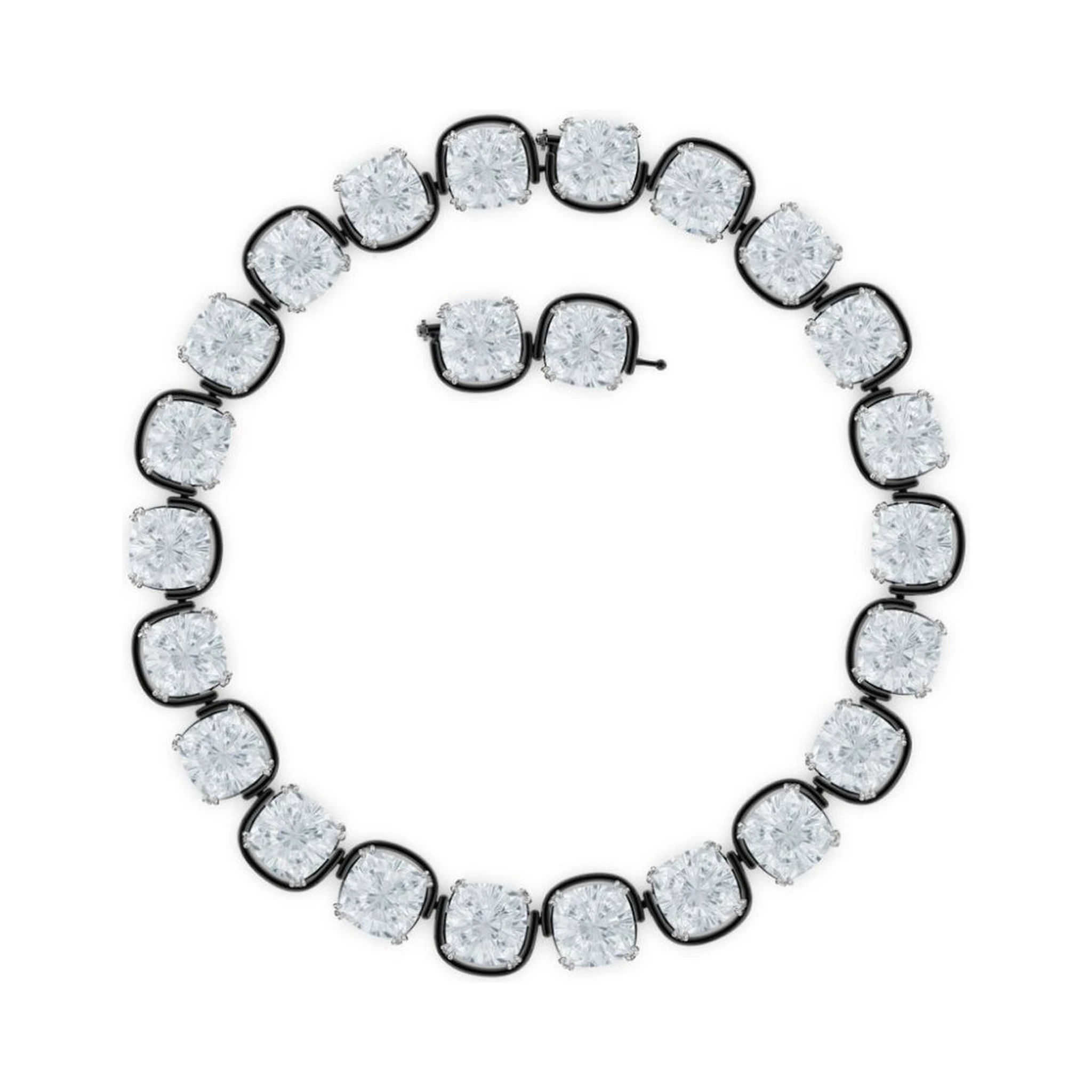 Gray Glass Necklace