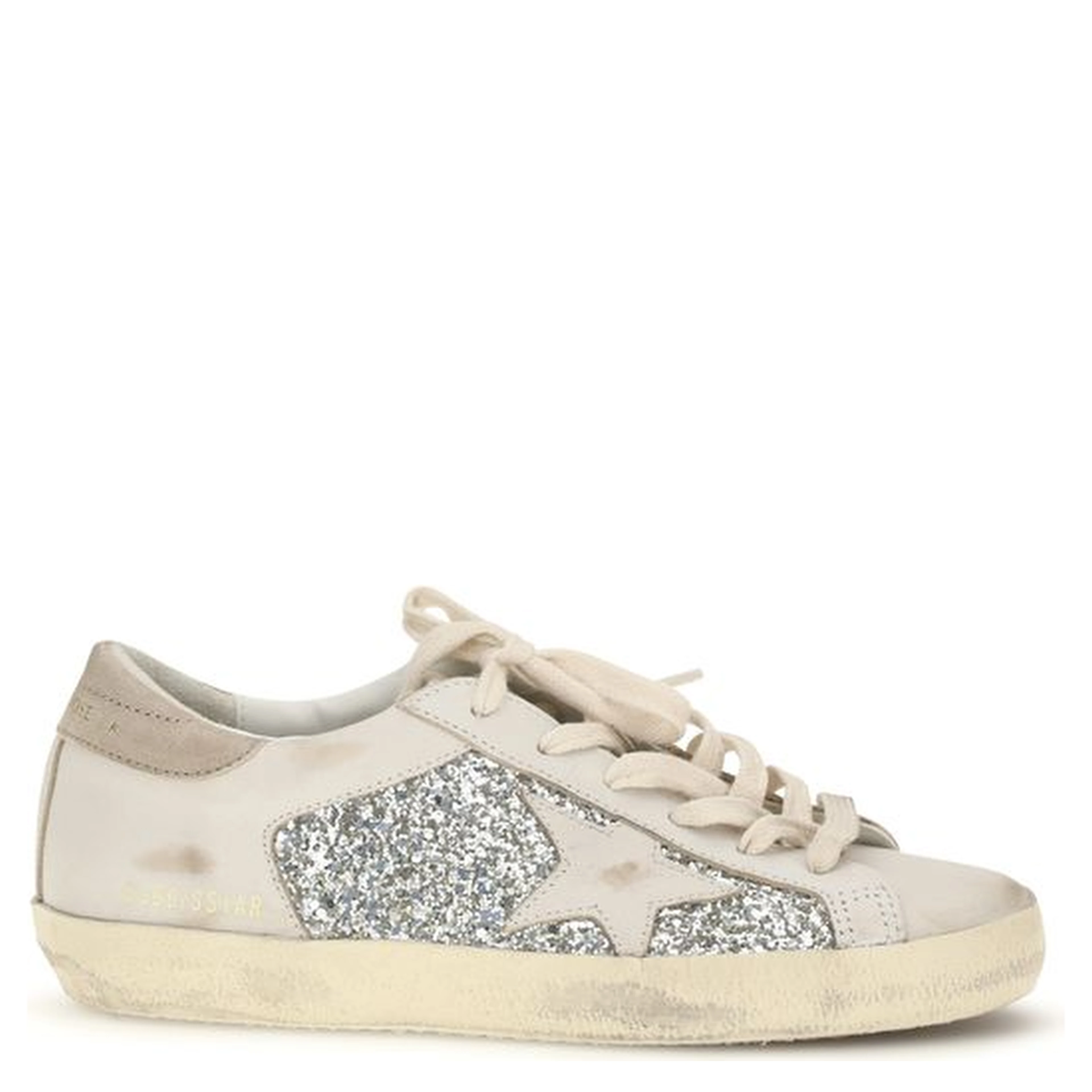 Beige Calf Leather Bos Taurus Sneakers