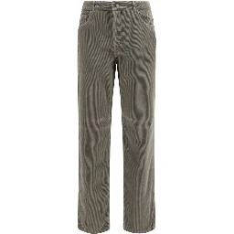 Bicolor Cotton Casual Pants