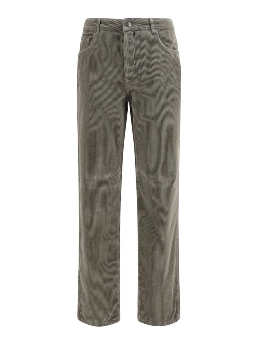 Bicolor Cotton Casual Pants