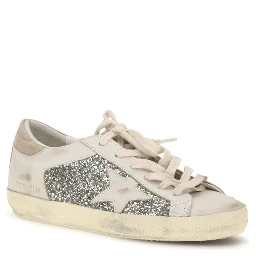 Beige Calf Leather Bos Taurus Sneakers