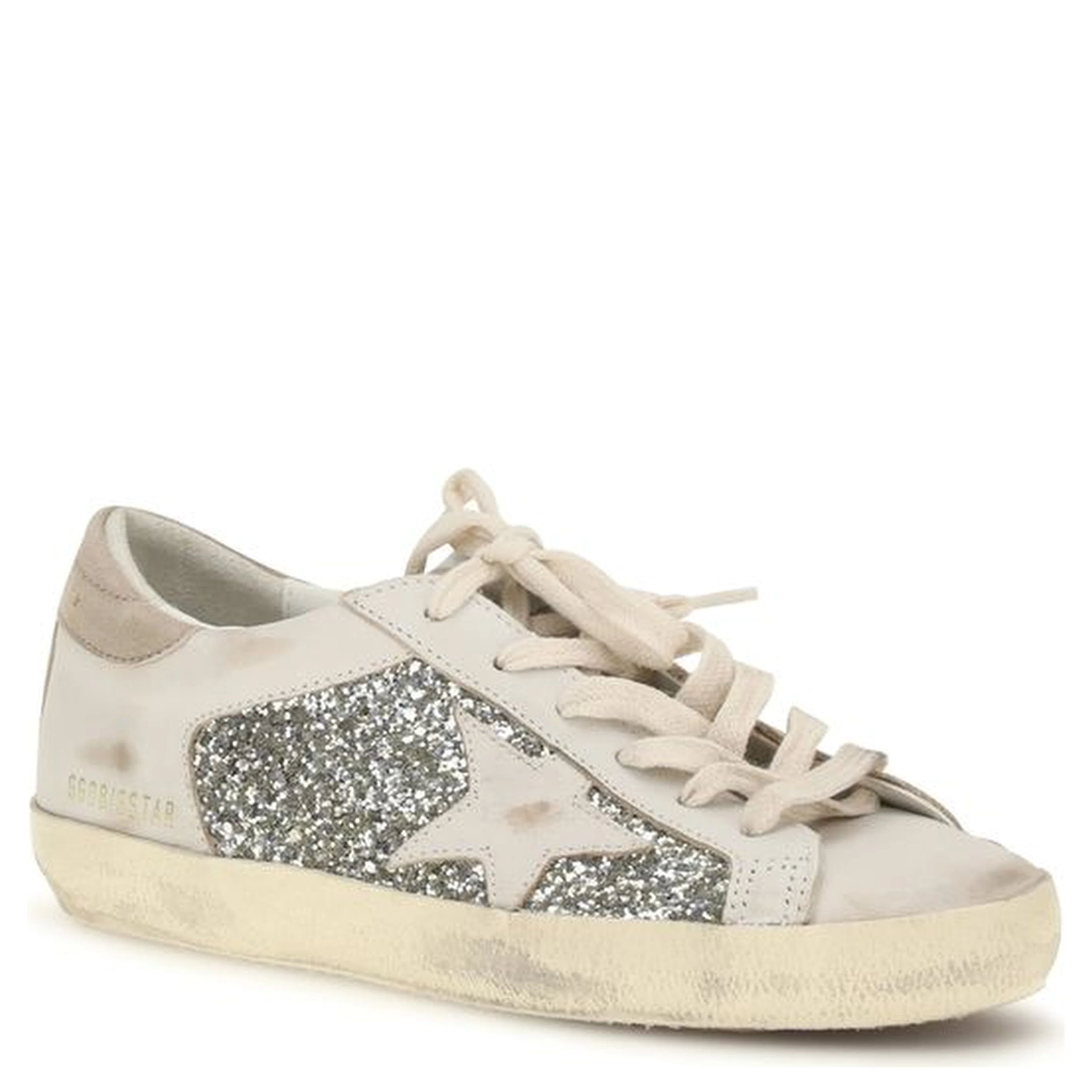 Beige Calf Leather Bos Taurus Sneakers
