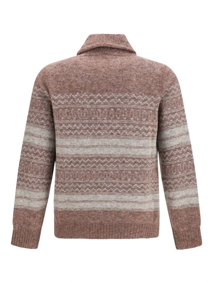 Bordeaux Alpaca Vicugna Pacos Cardigan