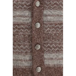 Bordeaux Alpaca Vicugna Pacos Cardigan