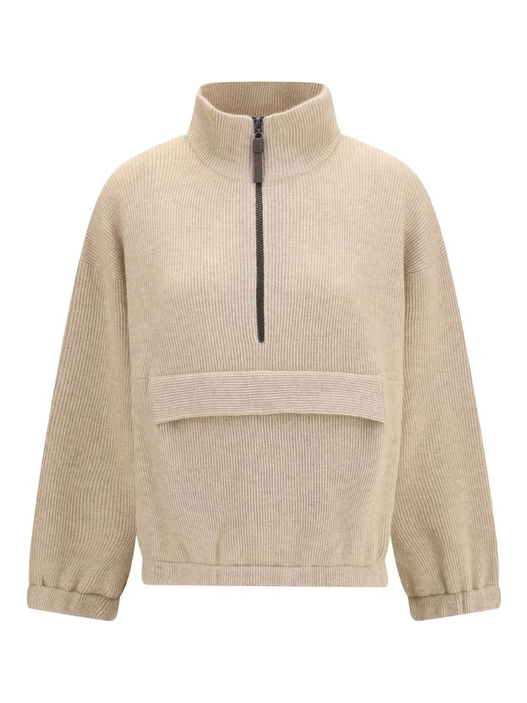 Beige Cashmere Sweatshirt