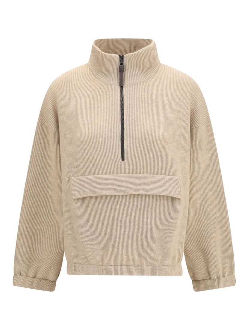 Beige Cashmere Sweatshirt