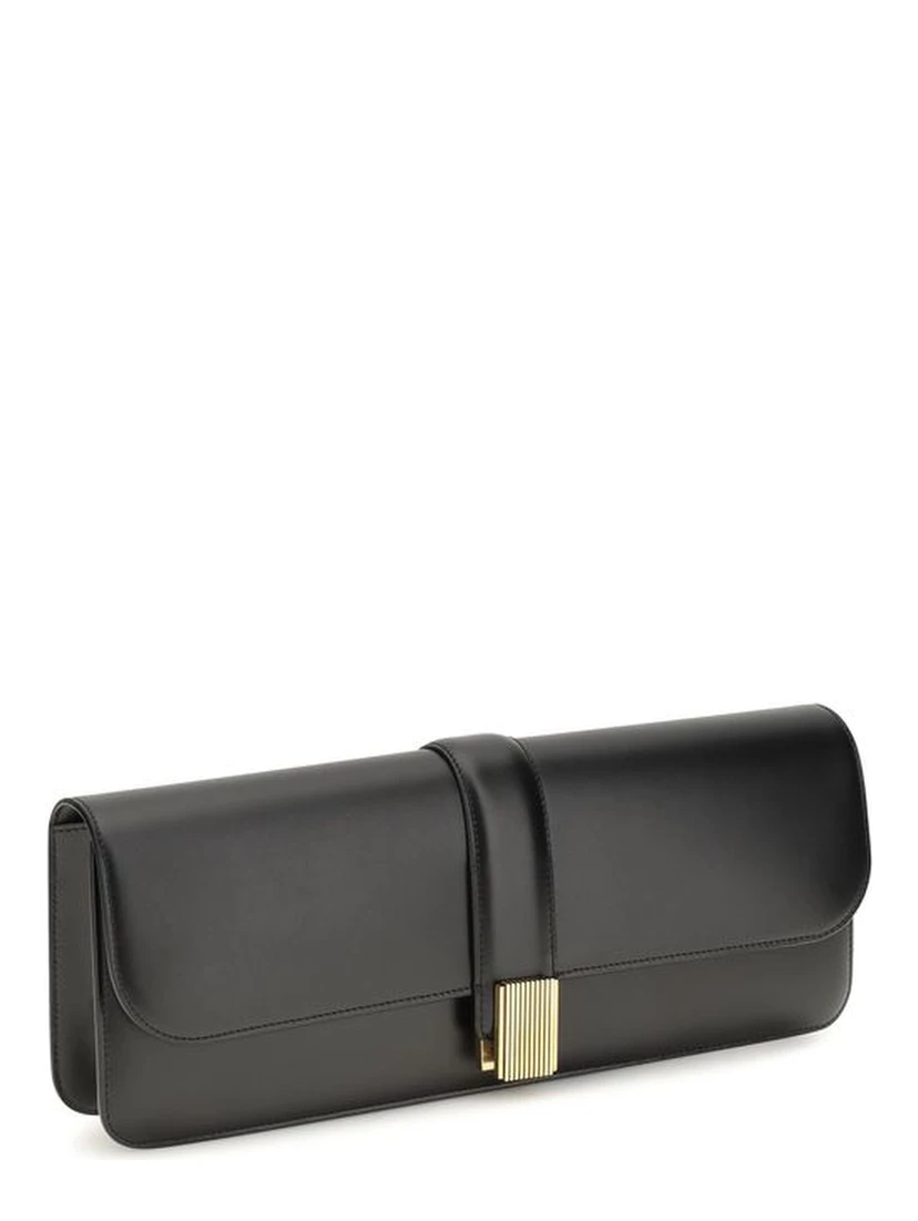Black Calf Leather Bos Taurus Clutch Bag