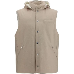 Beige Wool Oves Aries Sleeveless Jacket