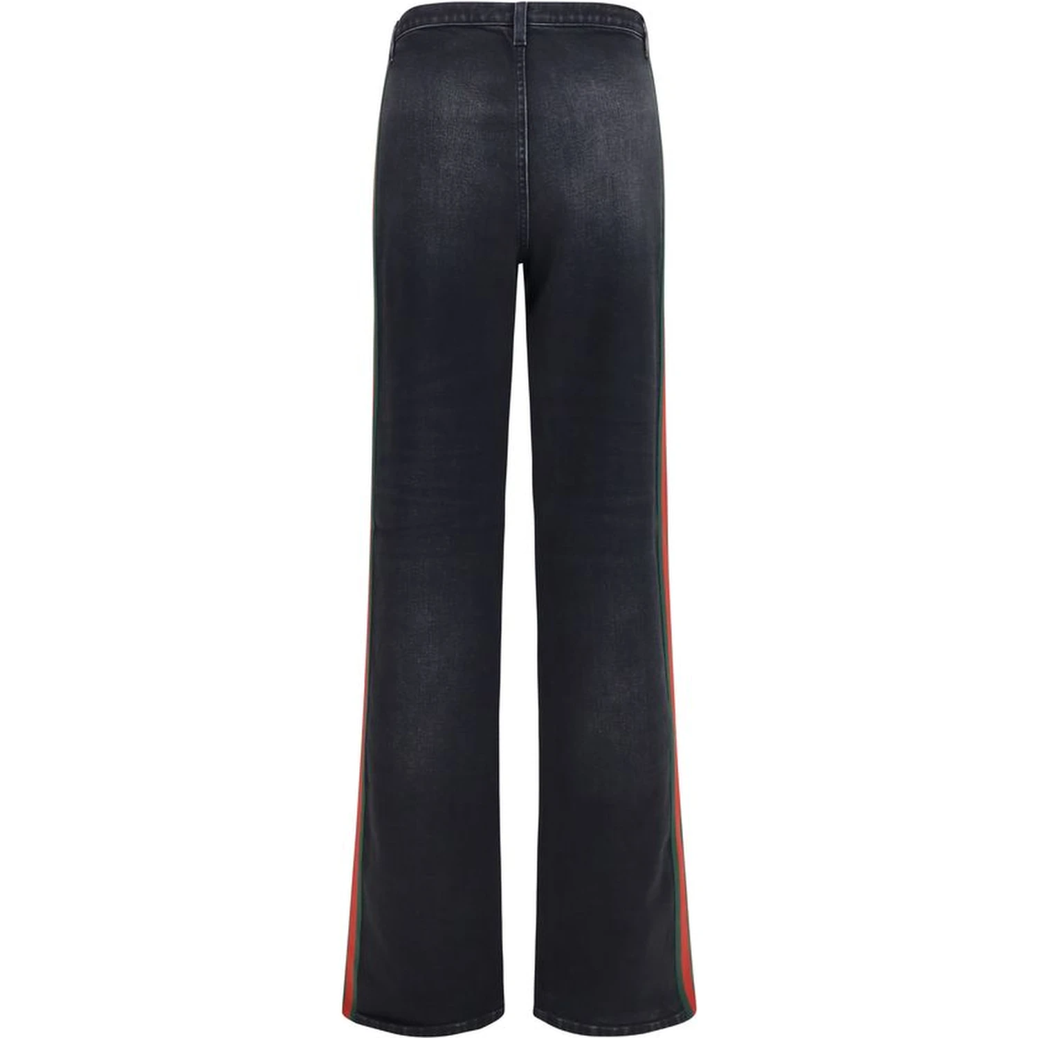 Black Cotton Straight-Leg Jeans