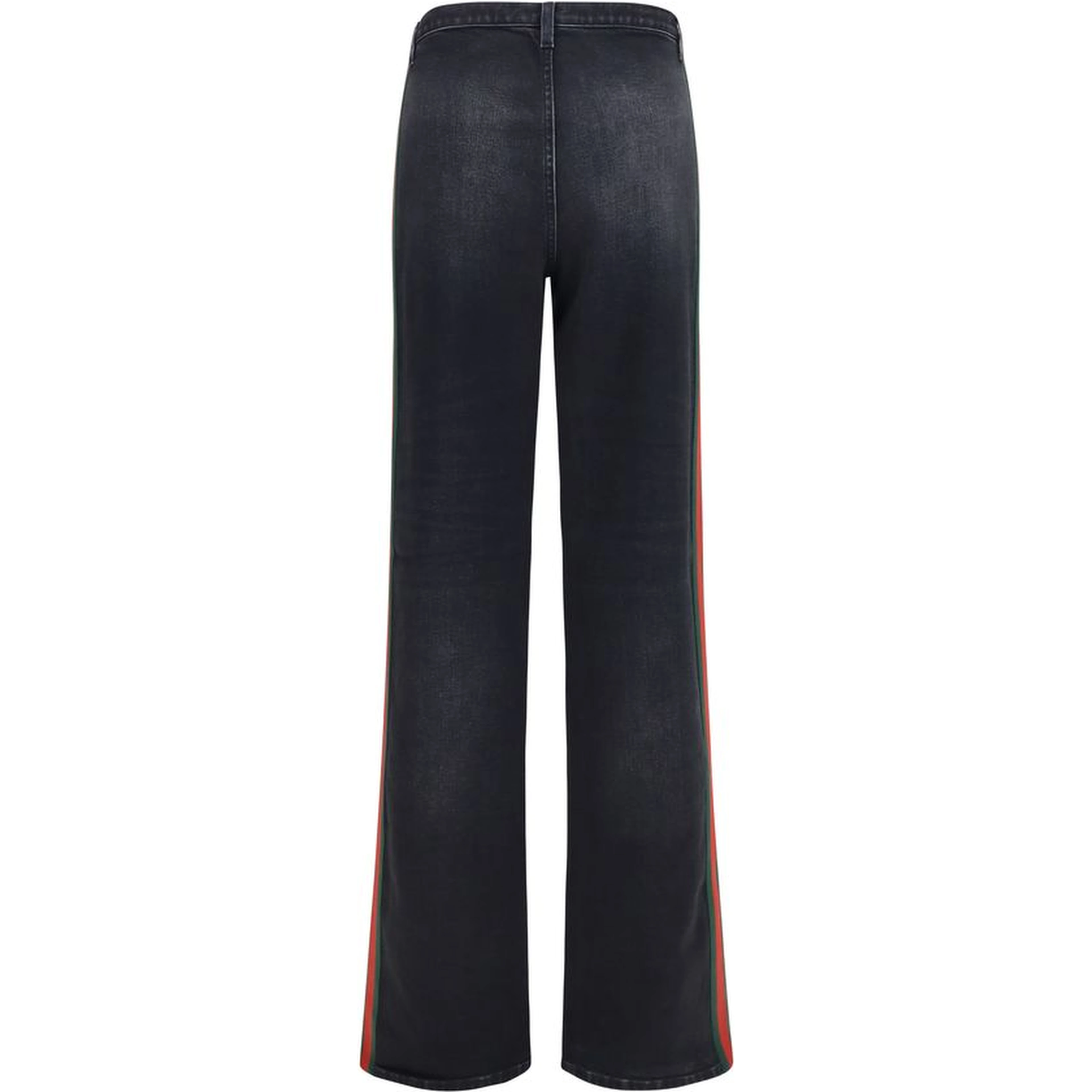 Black Cotton Straight-Leg Jeans