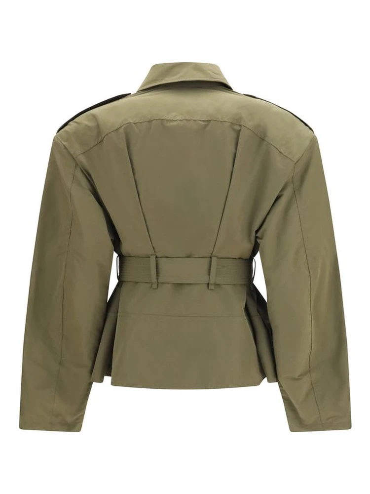 Bicolor Cotton Full-Length Jacket alternative