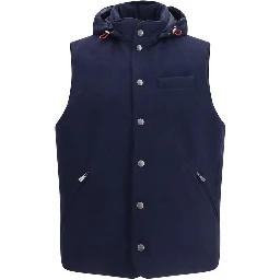 Blue Wool Oves Aries Sleeveless Jacket