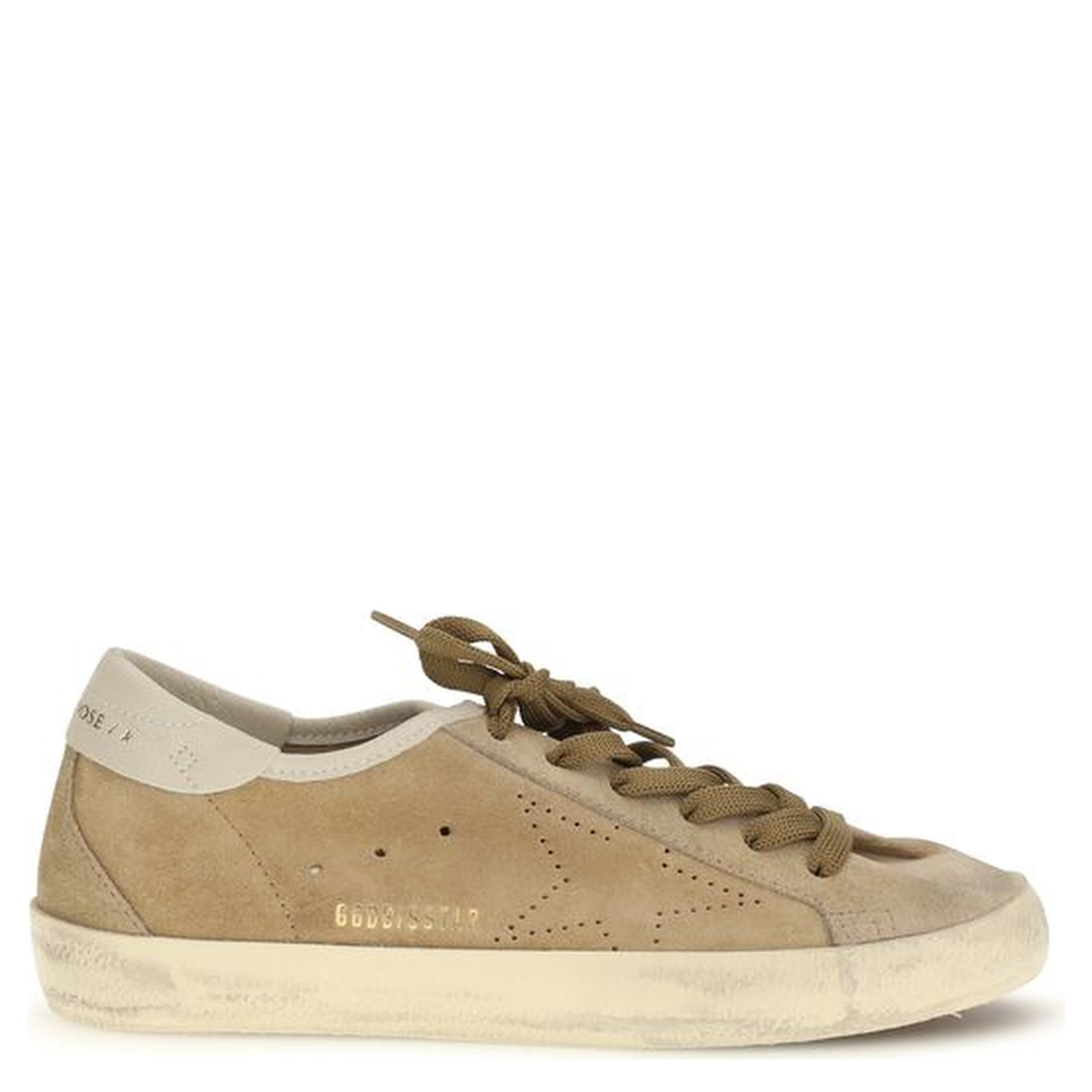 Beige Calf Leather Bos Taurus Low Top Sneakers