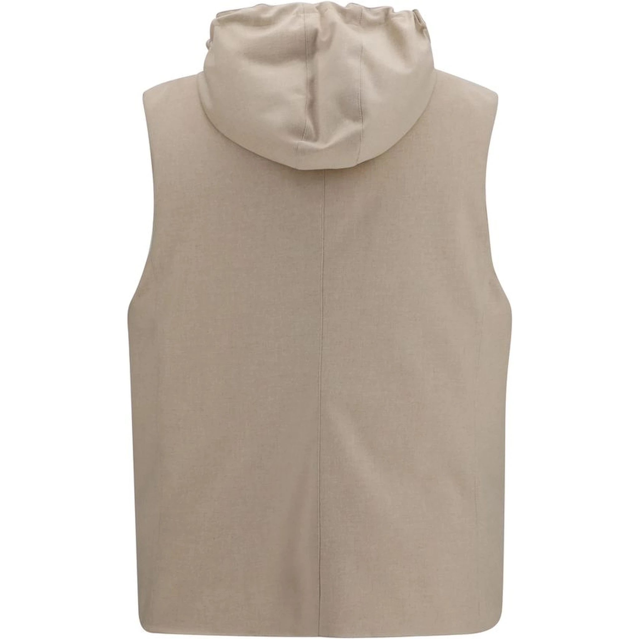 Beige Wool Oves Aries Sleeveless Jacket