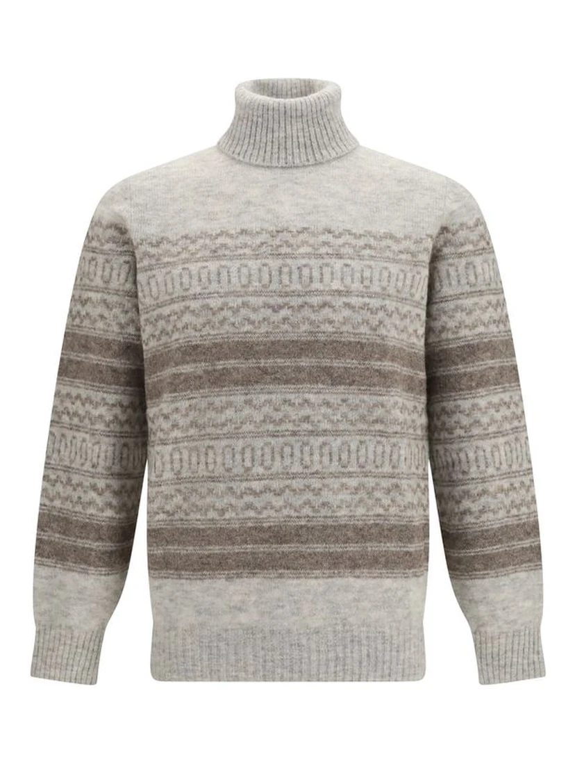Gray Alpaca Vicugna Pacos Turtleneck