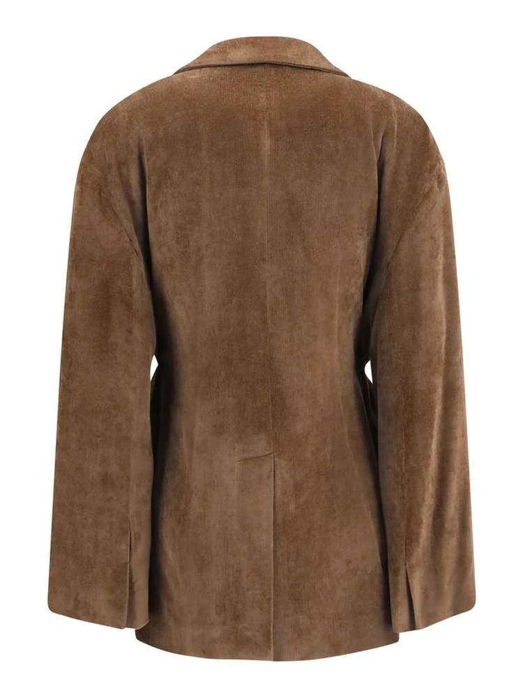 Brown Viscose Full-Length Jacket alternative