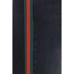 Black Cotton Straight-Leg Jeans