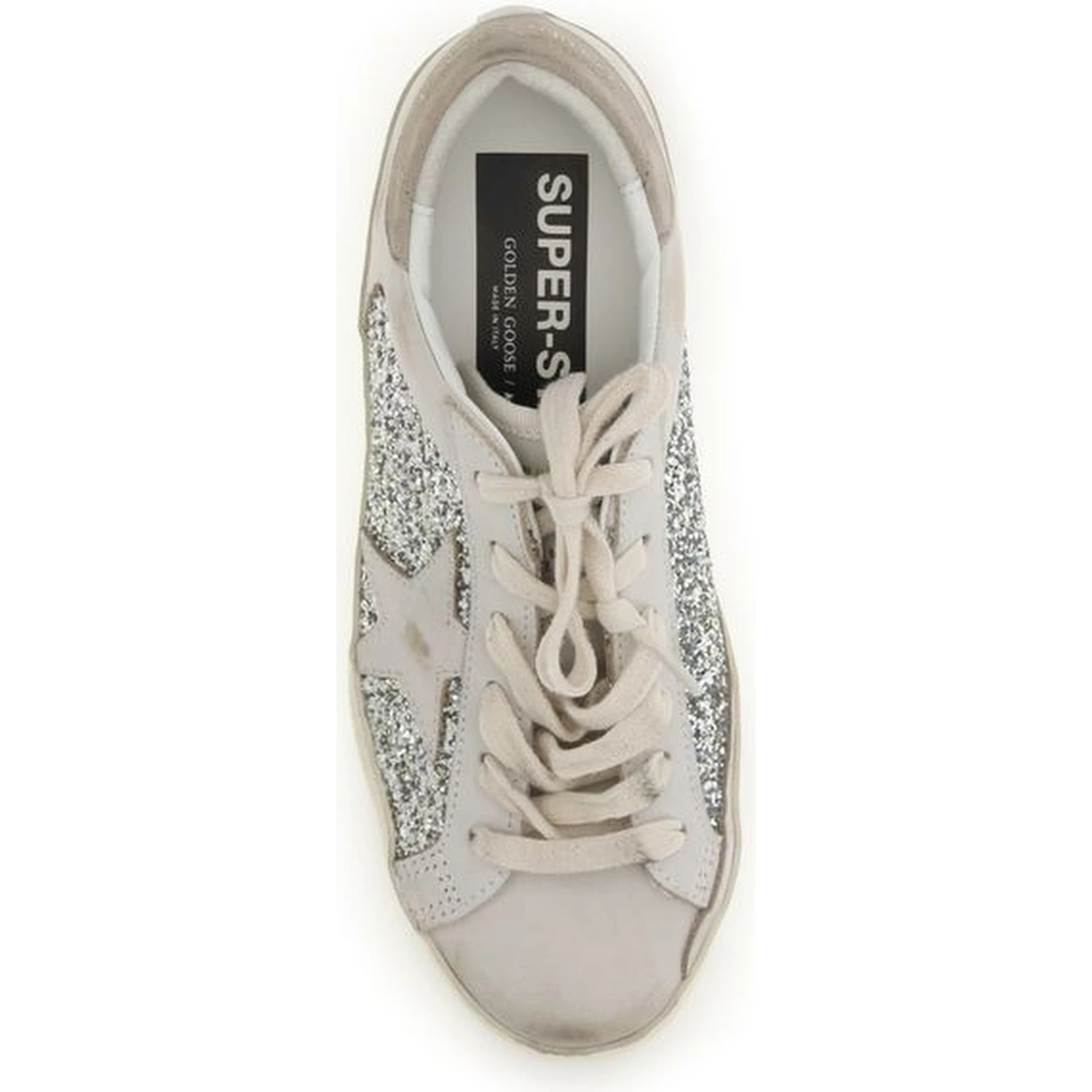 Beige Calf Leather Bos Taurus Sneakers