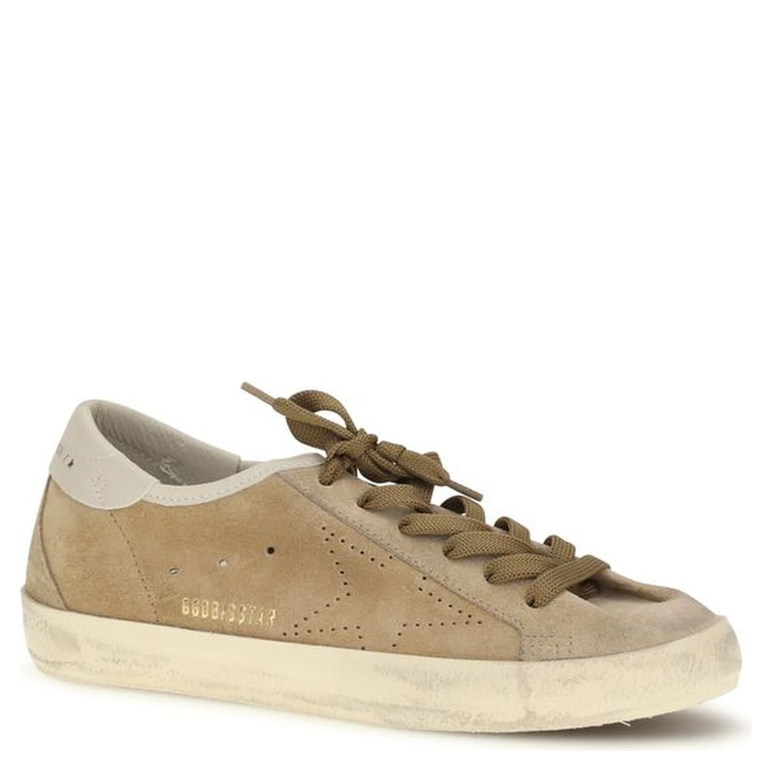 Beige Calf Leather Bos Taurus Low Top Sneakers