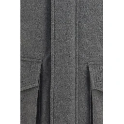 Gray Cashmere Full-Length Jacket