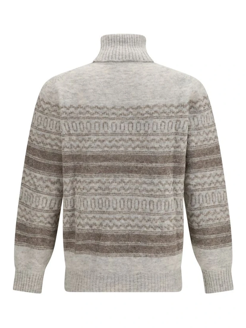 Gray Alpaca Vicugna Pacos Turtleneck