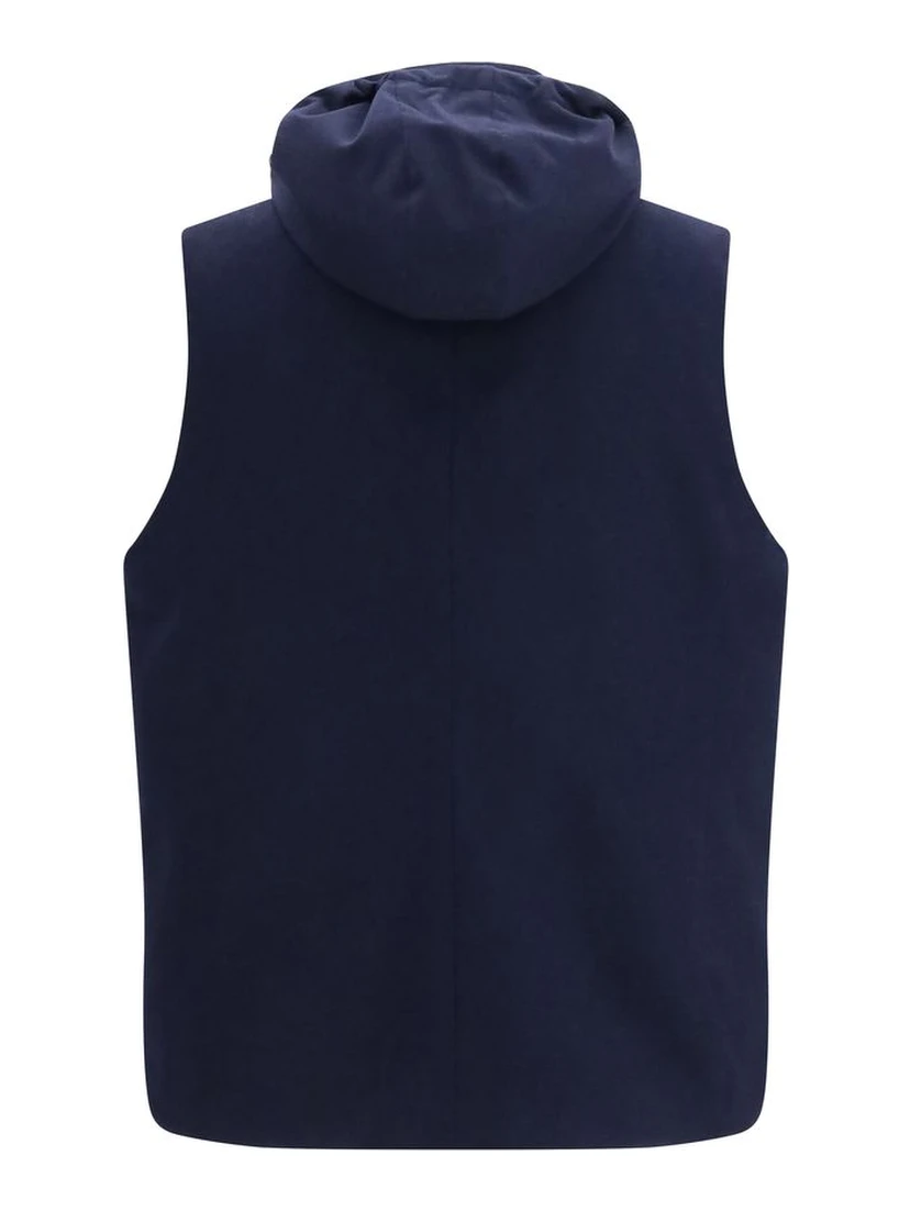 Blue Wool Oves Aries Sleeveless Jacket