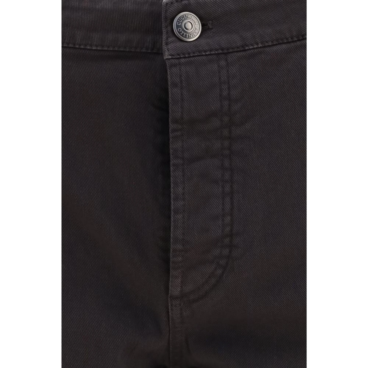 Brown Cotton Cropped Jeans