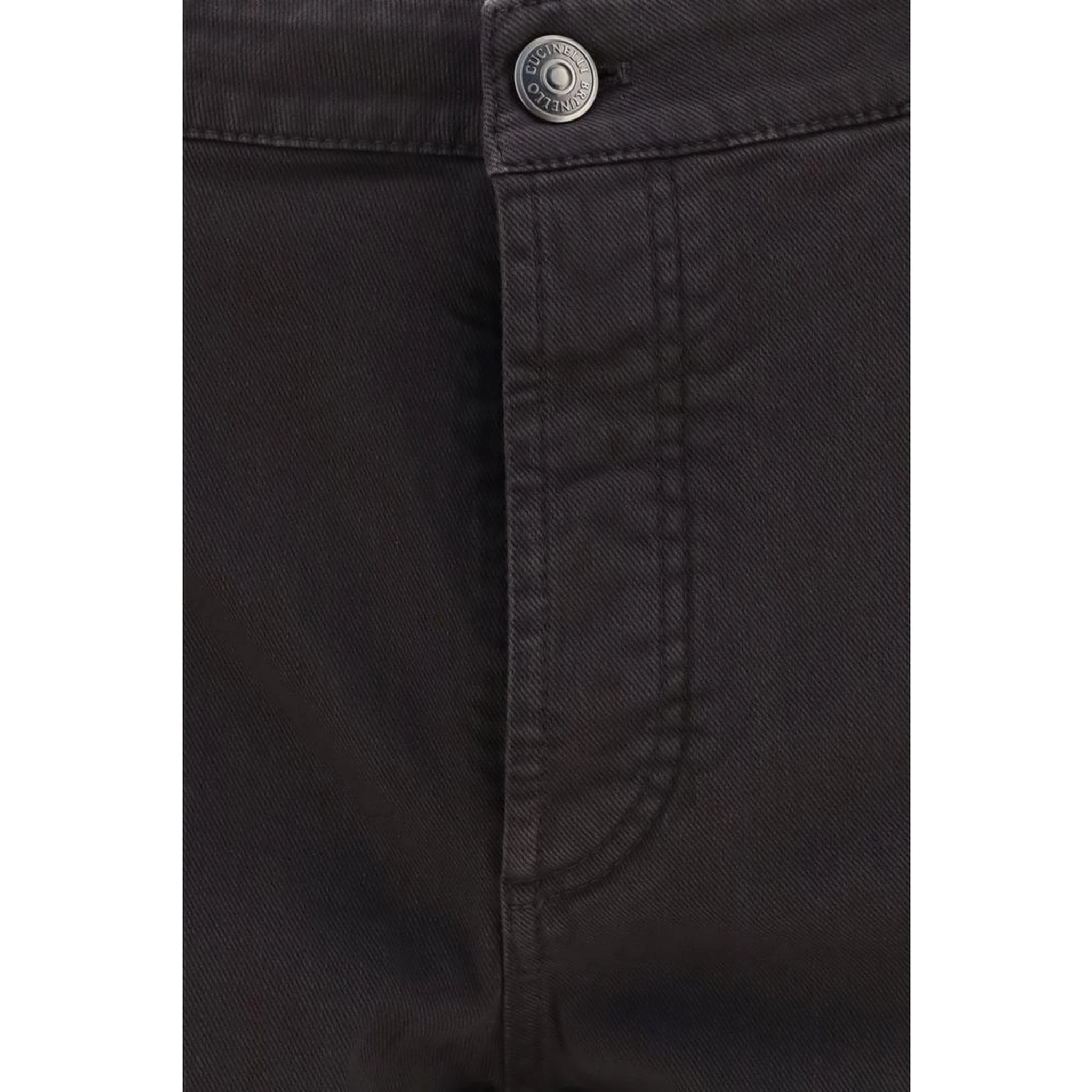 Brown Cotton Cropped Jeans