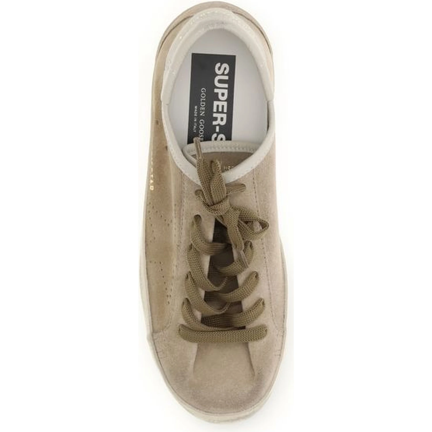 Beige Calf Leather Bos Taurus Low Top Sneakers