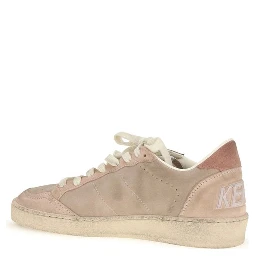 Beige Calf Leather Bos Taurus Low Top Sneakers