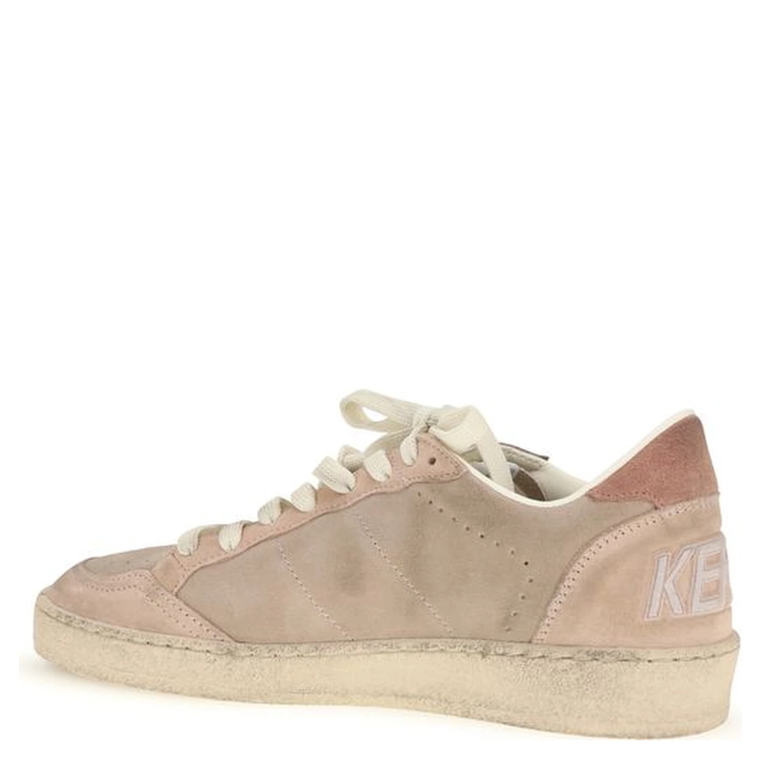 Beige Calf Leather Bos Taurus Low Top Sneakers
