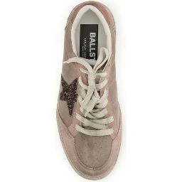 Beige Calf Leather Bos Taurus Low Top Sneakers