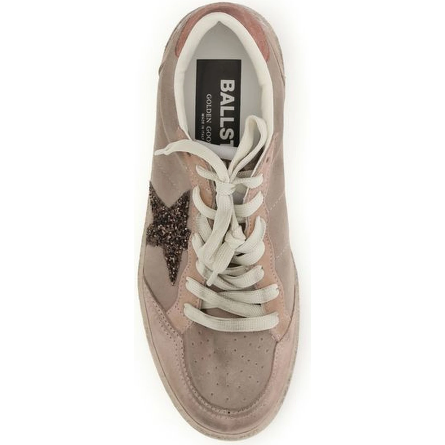 Beige Calf Leather Bos Taurus Low Top Sneakers