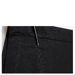 Black DGVIB3 Stretch Jersey Midi Pencil Cut Skirt