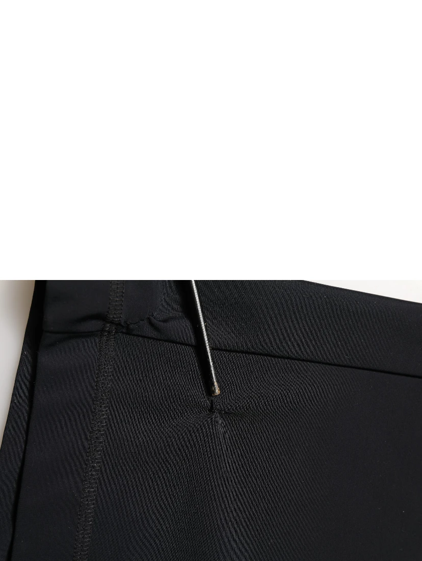 Black DGVIB3 Stretch Jersey Midi Pencil Cut Skirt