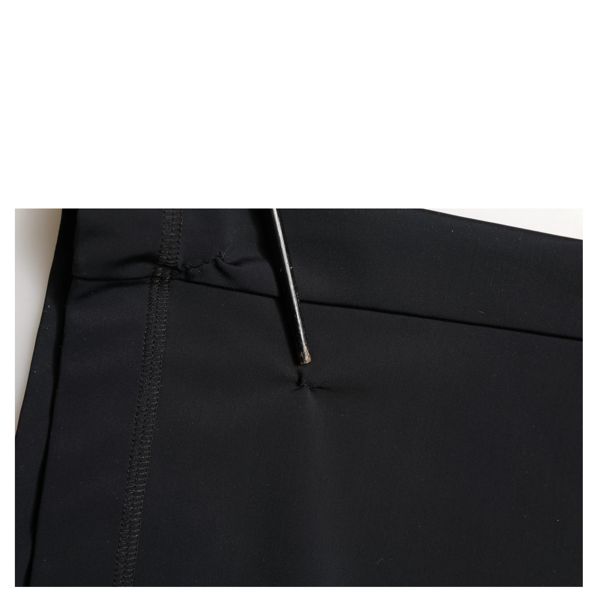 Black DGVIB3 Stretch Jersey Midi Pencil Cut Skirt